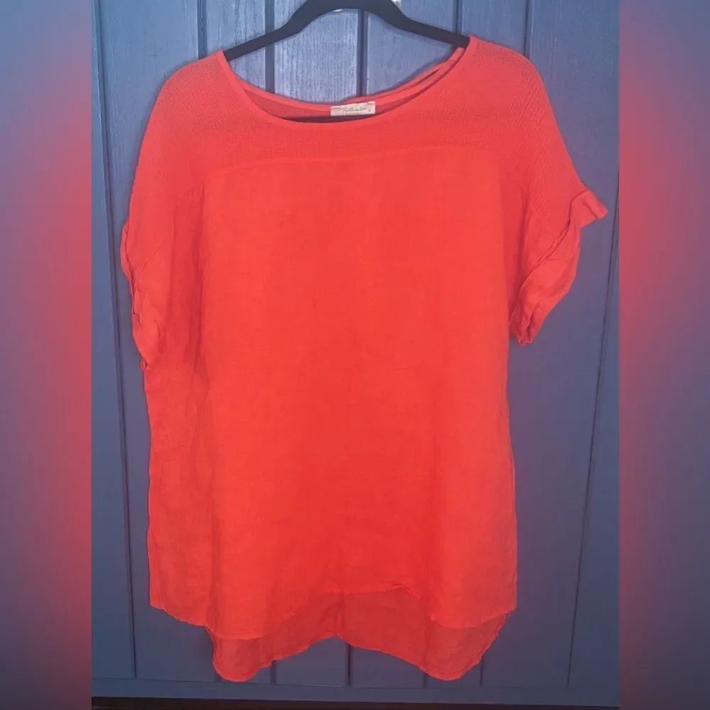 Women's Linen Orange Top